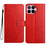For Xiaomi 17T Leather Case Stand Card Slots Mandala Pattern Phone Cover with Wrist Strap