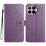 For Xiaomi 17T Leather Case Stand Card Slots Mandala Pattern Phone Cover with Wrist Strap