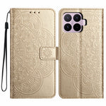 For Xiaomi 17T Leather Case Stand Card Slots Mandala Pattern Phone Cover with Wrist Strap