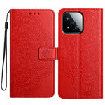 For Xiaomi 17 Max Leather Case Stand Card Slots Mandala Pattern Phone Cover with Wrist Strap