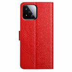 For Xiaomi 17 Max Leather Case Stand Card Slots Mandala Pattern Phone Cover with Wrist Strap