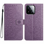 For Xiaomi 17 Max Leather Case Stand Card Slots Mandala Pattern Phone Cover with Wrist Strap