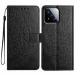For Xiaomi 17 Max Leather Case Stand Card Slots Mandala Pattern Phone Cover with Wrist Strap