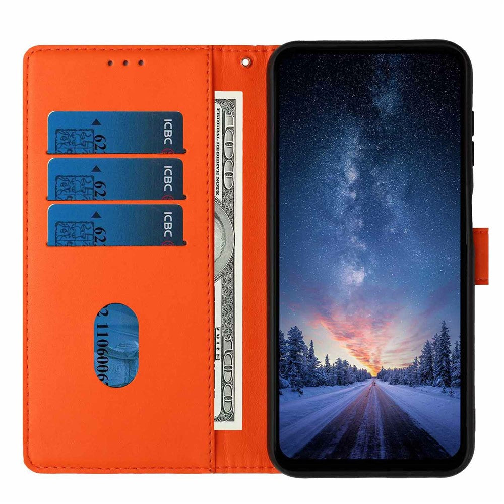 For Xiaomi 17 Max Stand Case Tree-and-Cat Pattern PU Leather Wallet Protective Phone Cover with Wrist Strap