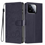 For Xiaomi 17 Max Stand Case Tree-and-Cat Pattern PU Leather Wallet Protective Phone Cover with Wrist Strap
