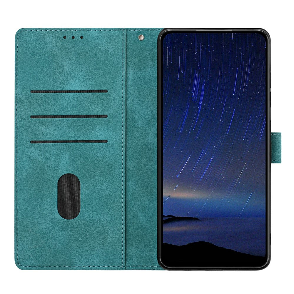 For Xiaomi 17 Max Flip Case Cherry Blossom Pattern Leather Wallet Stand Phone Cover with Wrist Strap