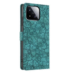 For Xiaomi 17 Max Flip Case Cherry Blossom Pattern Leather Wallet Stand Phone Cover with Wrist Strap
