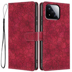 For Xiaomi 17 Max Flip Case Cherry Blossom Pattern Leather Wallet Stand Phone Cover with Wrist Strap