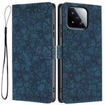 For Xiaomi 17 Max Flip Case Cherry Blossom Pattern Leather Wallet Stand Phone Cover with Wrist Strap
