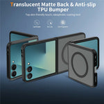 For Samsung Galaxy Z Flip8 Magnetic Case TPU Frame Acrylic Back Phone Cover Skin Touch