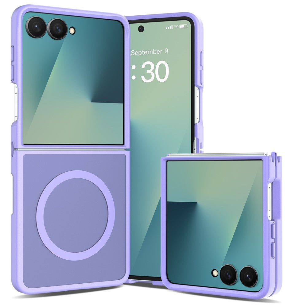 For Samsung Galaxy Z Flip8 Magnetic Case TPU Frame Acrylic Back Phone Cover Skin Touch