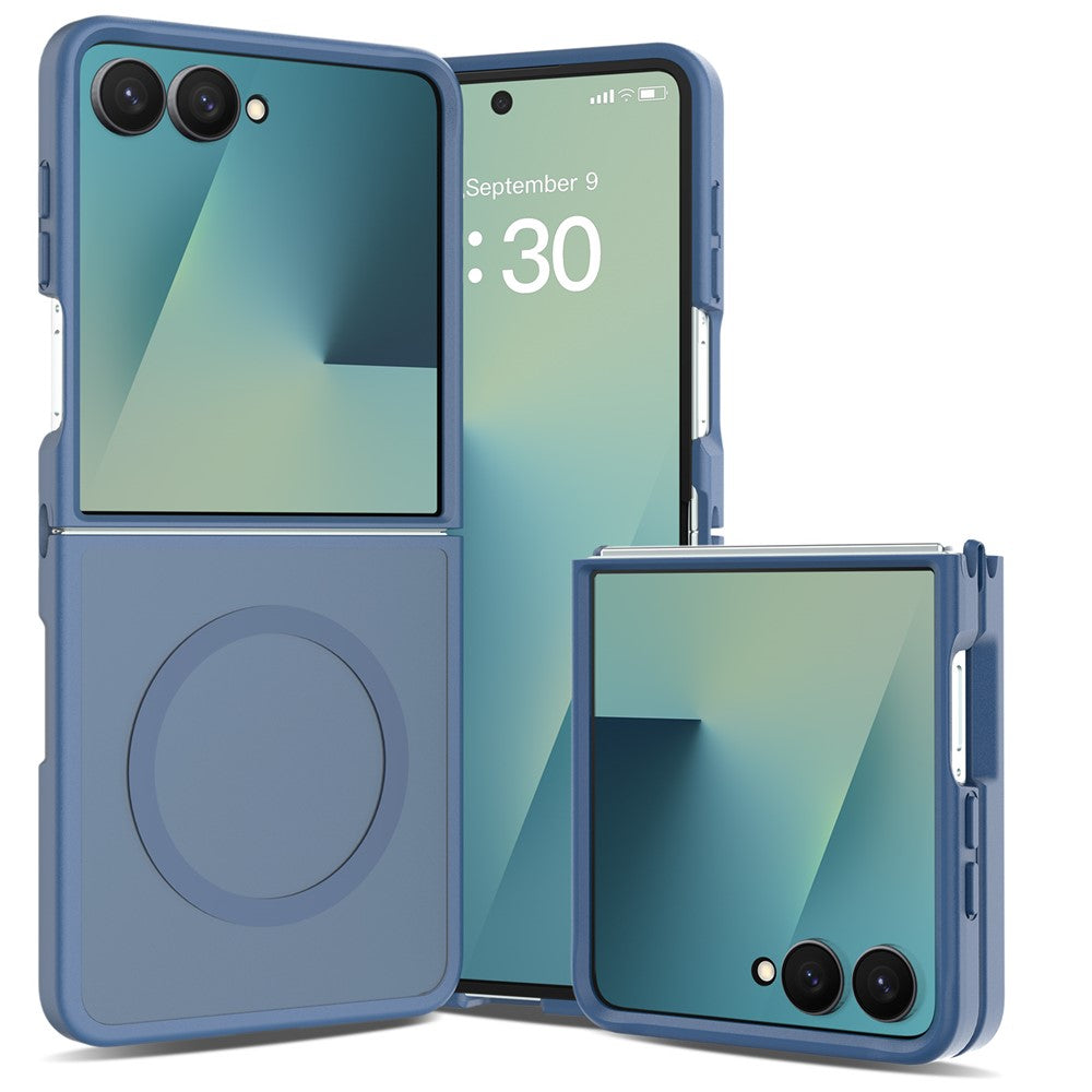 For Samsung Galaxy Z Flip8 Magnetic Case TPU Frame Acrylic Back Phone Cover Skin Touch