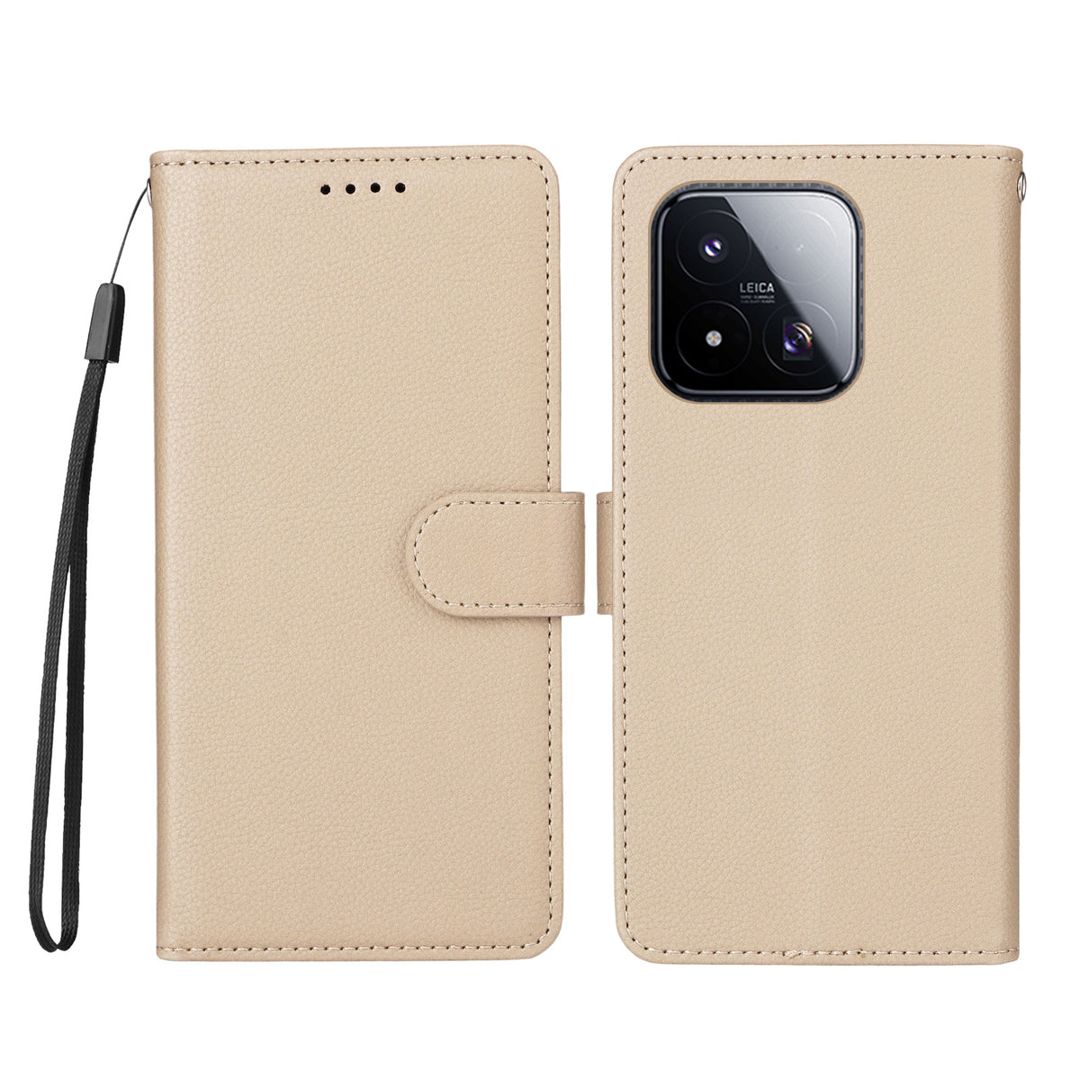 For Xiaomi 17 Max Case RFID Blocking 3 Card Slots PU Leather Phone Cover with Wrist Strap