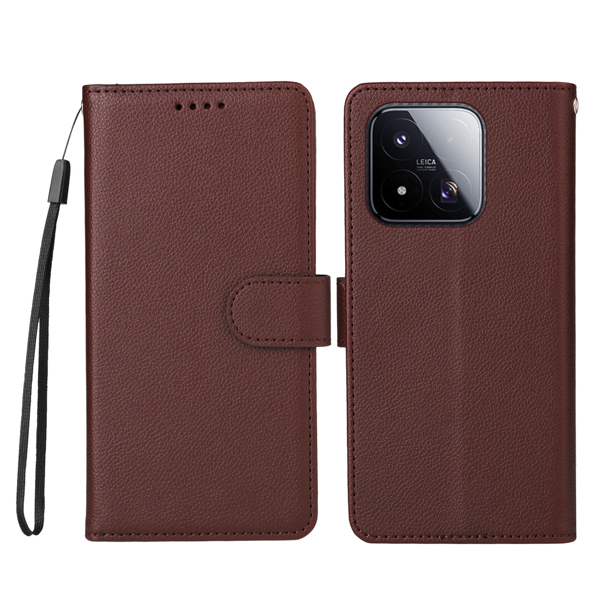 For Xiaomi 17 Max Case RFID Blocking 3 Card Slots PU Leather Phone Cover with Wrist Strap