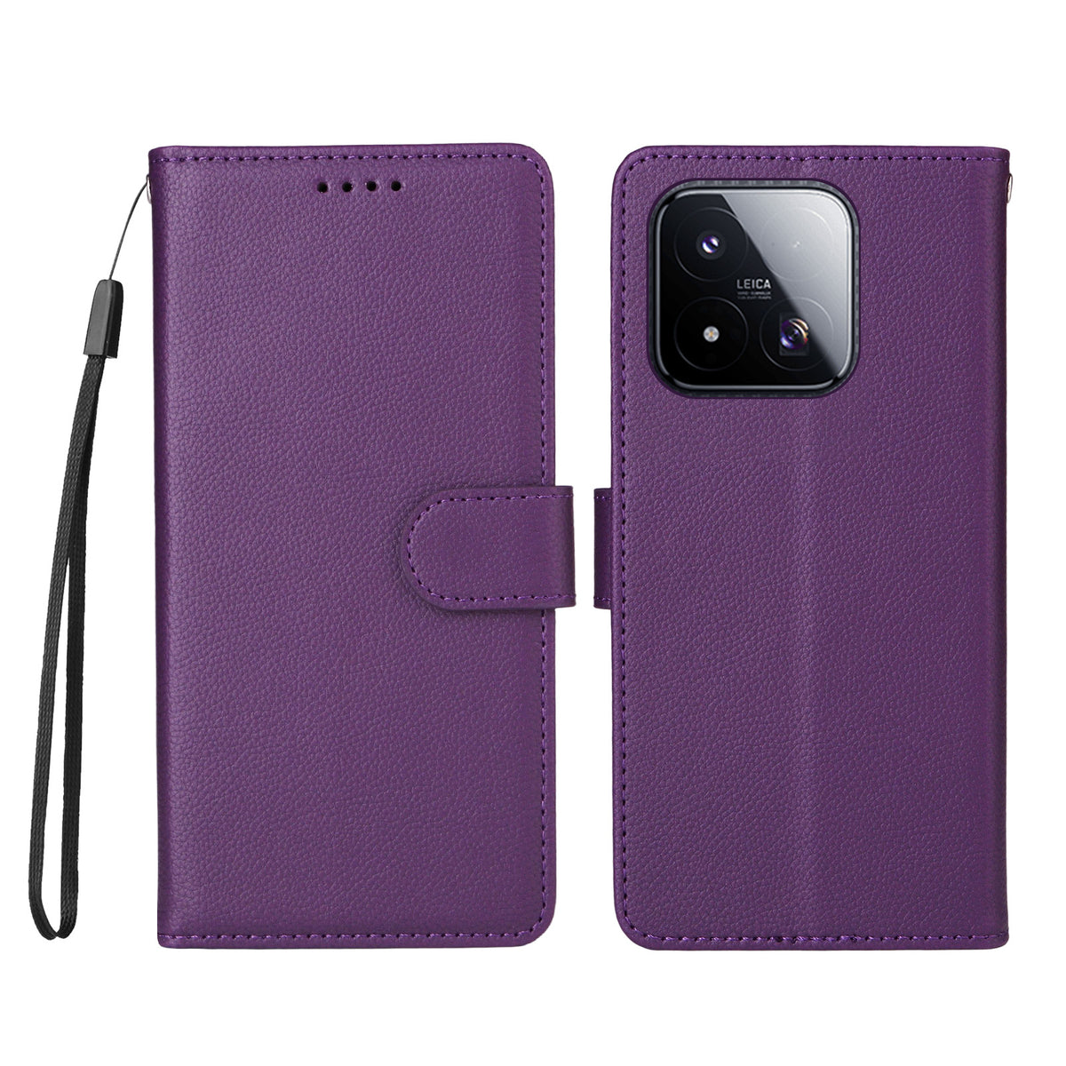 For Xiaomi 17 Max Case RFID Blocking 3 Card Slots PU Leather Phone Cover with Wrist Strap