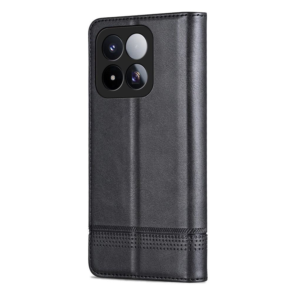 AZNS För Xiaomi 17 Max Skal Plånboksfodral i Kohud med Textur av PU-läder