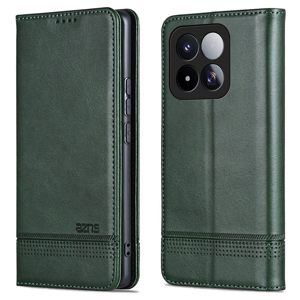 AZNS For Xiaomi 17 Max Case Cowhide Texture PU Leather Wallet Phone Cover