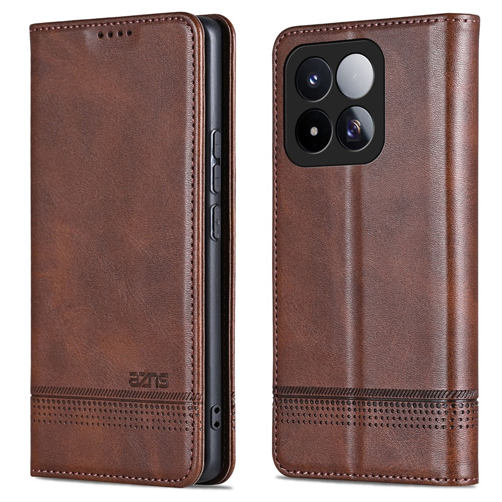 AZNS For Xiaomi 17 Max Case Cowhide Texture PU Leather Wallet Phone Cover