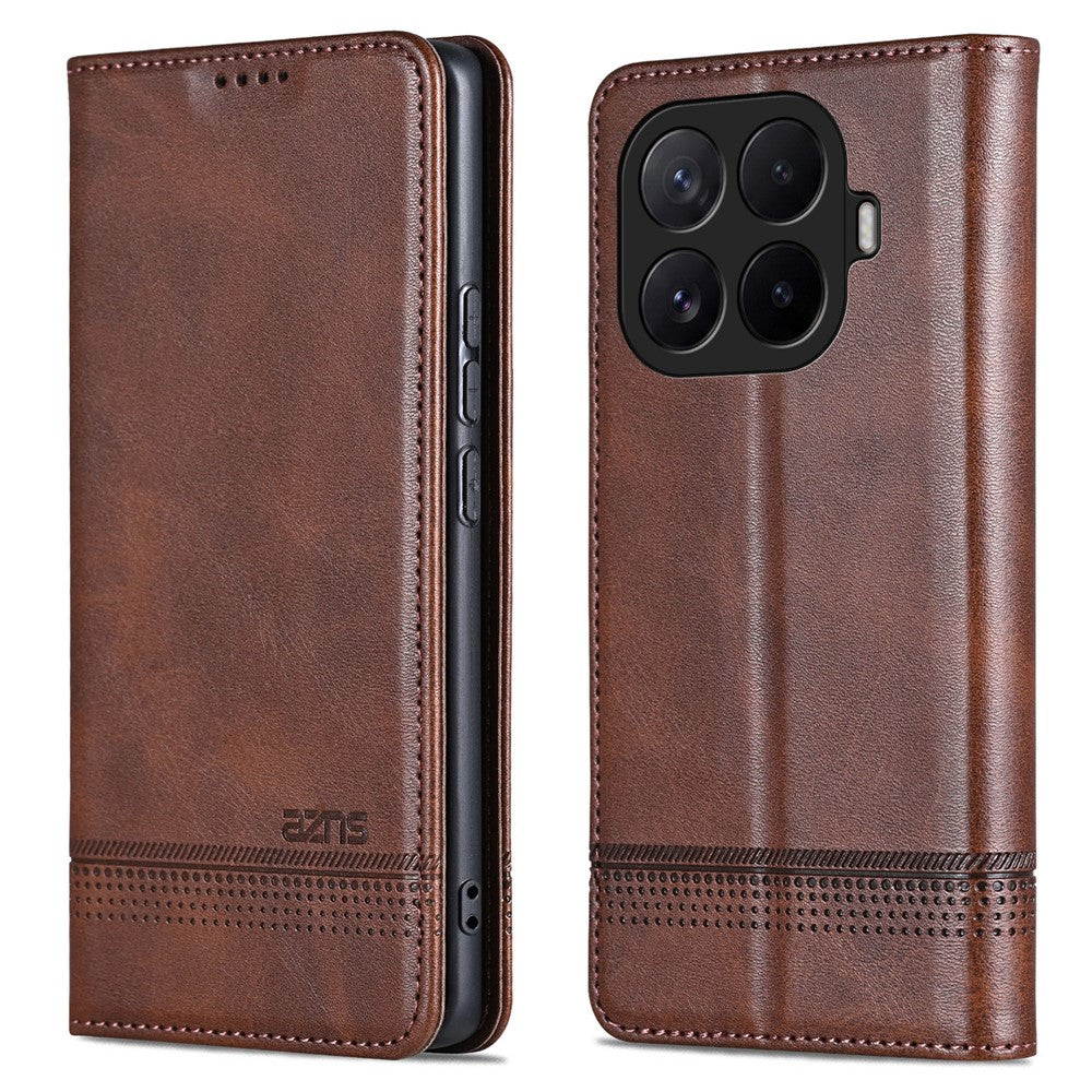 AZNS Phone Case  For Xiaomi 17T Pro Cowhide Texture PU Leather Wallet Phone Cover