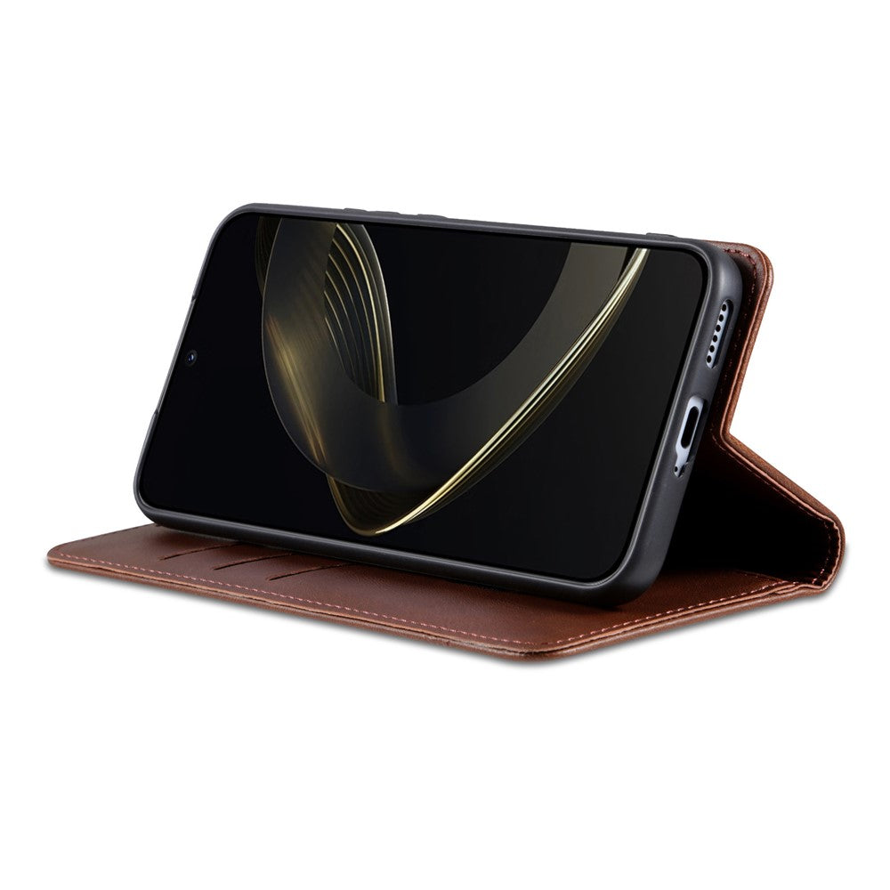 AZNS Phone Case  For Xiaomi 17T Pro Cowhide Texture PU Leather Wallet Phone Cover