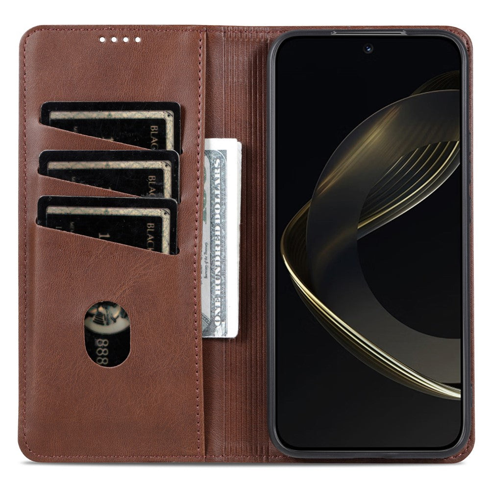 AZNS Phone Case  For Xiaomi 17T Pro Cowhide Texture PU Leather Wallet Phone Cover