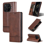 AZNS Phone Case  For Xiaomi 17T Pro Cowhide Texture PU Leather Wallet Phone Cover