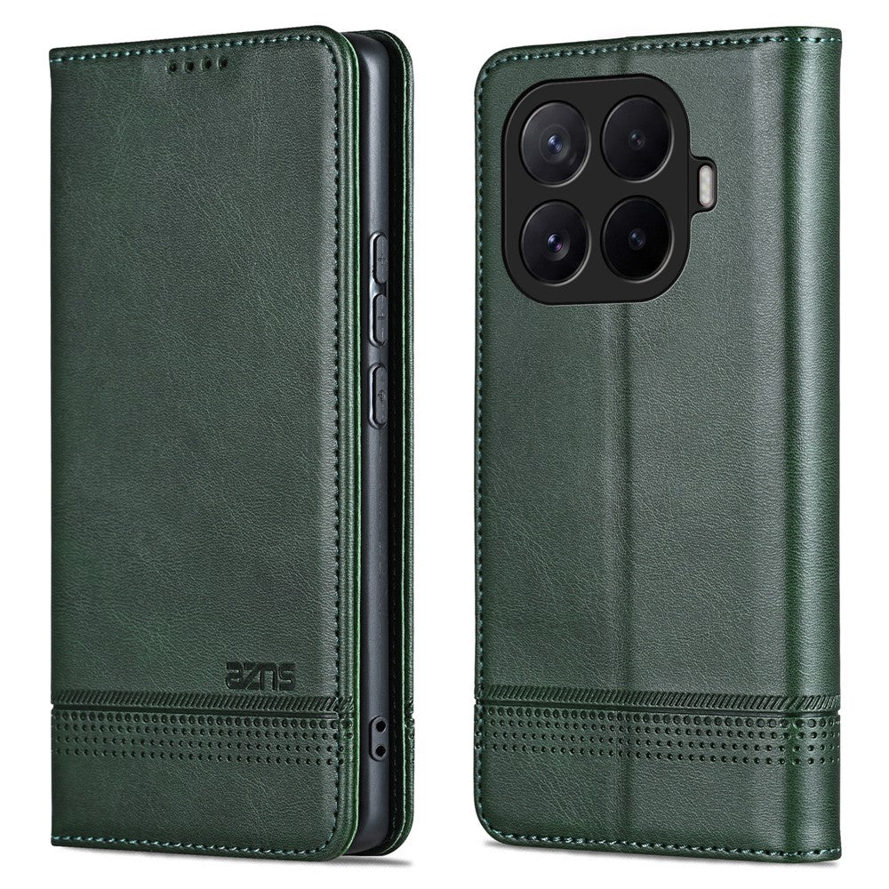 AZNS Phone Case  For Xiaomi 17T Pro Cowhide Texture PU Leather Wallet Phone Cover
