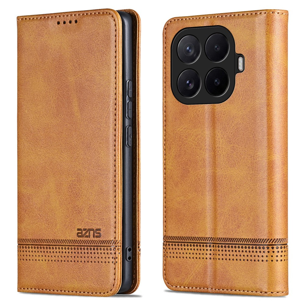 AZNS Phone Case  For Xiaomi 17T Pro Cowhide Texture PU Leather Wallet Phone Cover