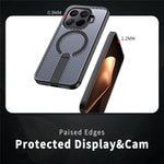 For Xiaomi 17T Magnetic Case Kickstand Grid Texture TPU PC Phone Back Cover