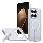 Til Xiaomi 17T Magnetisk Cover Med Støttefod, Gitterstruktur, TPU PC Telefon Bagcover