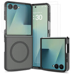 For Samsung Galaxy Z Flip8 TPU+PC Magnetic Case with 2Pcs Outer Screen Tempered Glass Film + 2Pcs Inner Screen Hydrogel Film