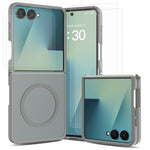 For Samsung Galaxy Z Flip8 TPU+PC Magnetic Case with 2Pcs Outer Screen Tempered Glass Film + 2Pcs Inner Screen Hydrogel Film