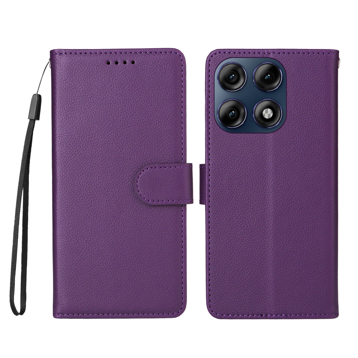 Til Motorola Edge 70 Pro 5G Etui RFID-Blokering 3 Kortlommer PU Læder Telefoncover med Håndrem
