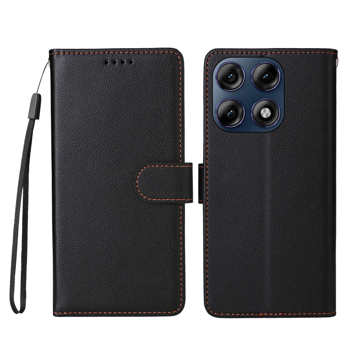 Til Motorola Edge 70 Pro 5G Etui RFID-Blokering 3 Kortlommer PU Læder Telefoncover med Håndrem
