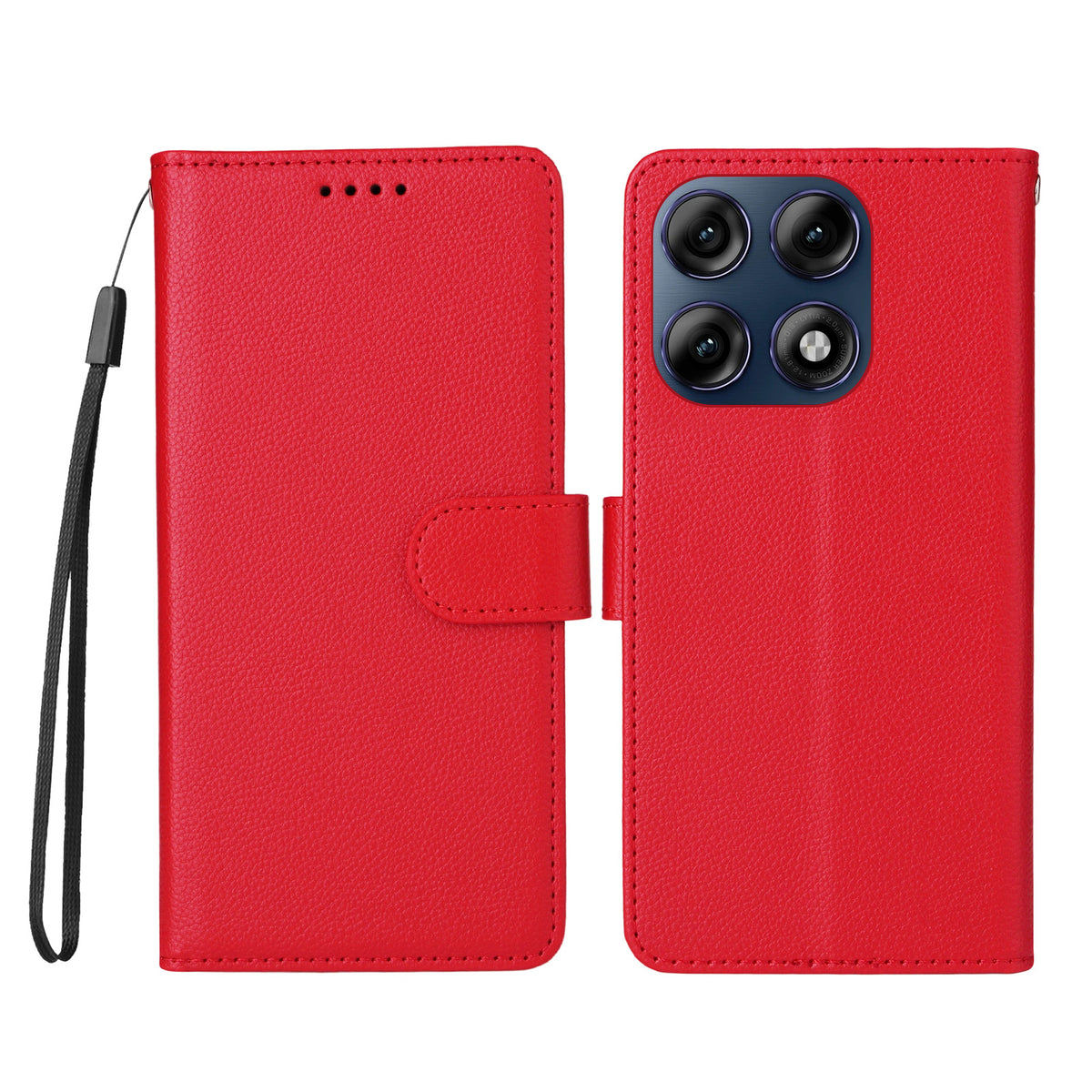 Til Motorola Edge 70 Pro 5G Etui RFID-Blokering 3 Kortlommer PU Læder Telefoncover med Håndrem
