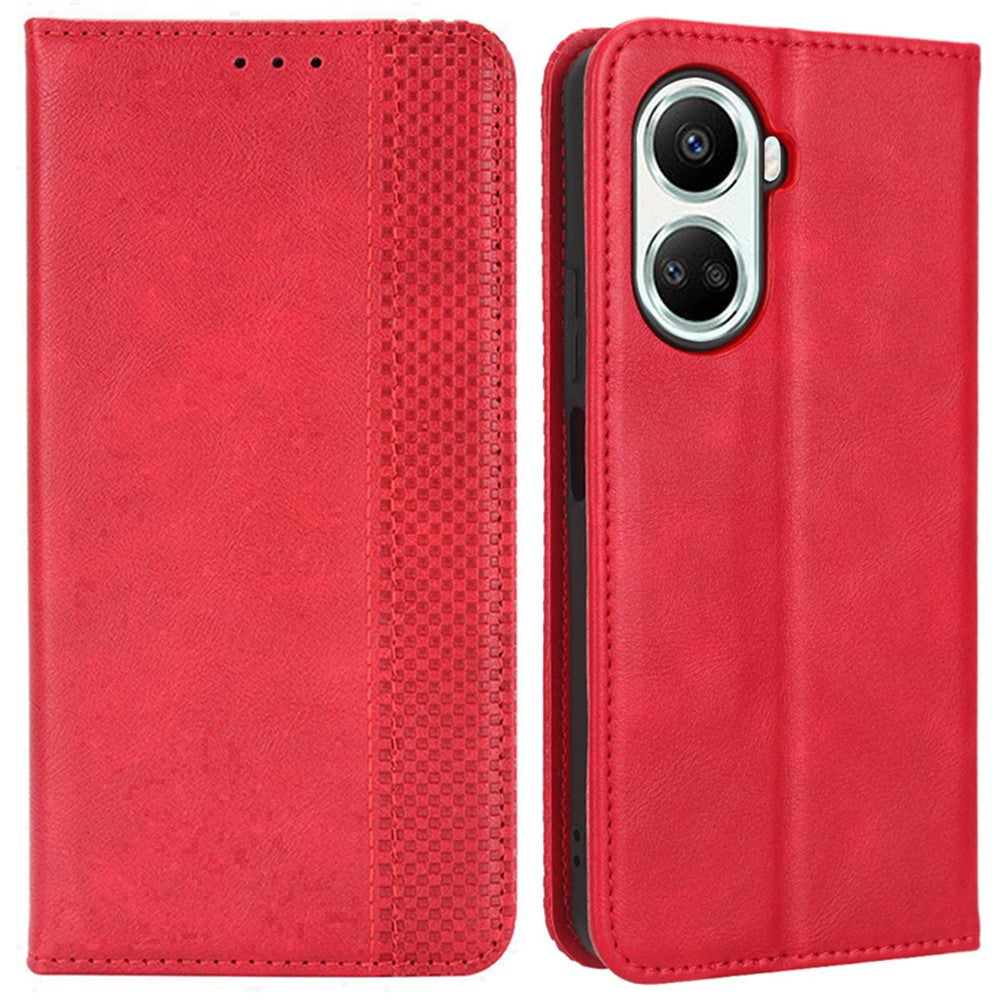 Anti-fall Flip Leather Phone Case For Huawei nova 10 SE 4G Imprinted Pattern Retro Texture Magnetic Auto Closing Phone Cover Wallet Stand