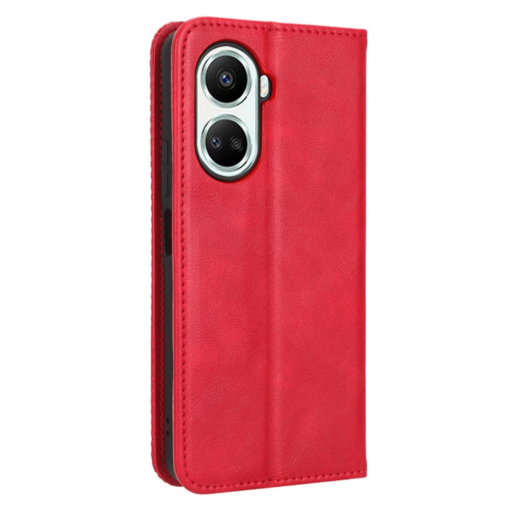 Anti-fall Flip Leather Phone Case For Huawei nova 10 SE 4G Imprinted Pattern Retro Texture Magnetic Auto Closing Phone Cover Wallet Stand