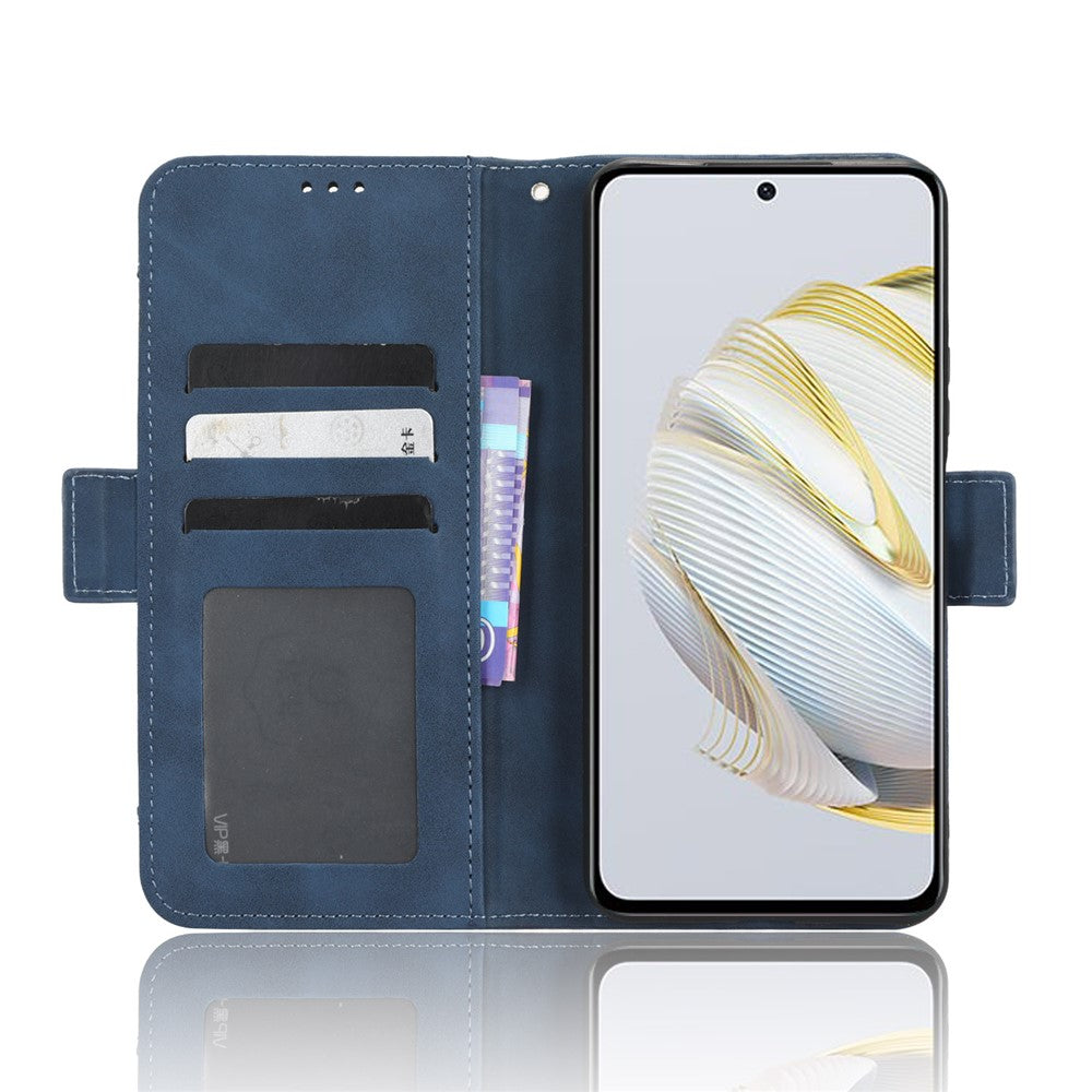 PU Leather Phone Cover Stand For Huawei nova 10 SE 4G, Dual Magnetic Clasp Phone Wallet Case with Multiple Card Slots