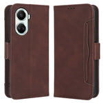 PU Leather Phone Cover Stand For Huawei nova 10 SE 4G, Dual Magnetic Clasp Phone Wallet Case with Multiple Card Slots