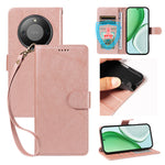 For Honor X9d 5G / Honor Magic8 Lite 5G / Honor X70 5G Case with Wrist Strap RFID Blocking Wallet Cowhide Texture Leather Phone Cover