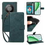 For Honor X9d 5G / Honor Magic8 Lite 5G / Honor X70 5G Case with Wrist Strap RFID Blocking Wallet Cowhide Texture Leather Phone Cover