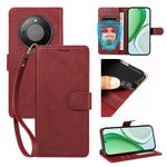 For Honor X9d 5G / Honor Magic8 Lite 5G / Honor X70 5G Case with Wrist Strap RFID Blocking Wallet Cowhide Texture Leather Phone Cover