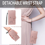 For Motorola Edge 70 Pro 5G Case Cat Pattern Imprint Leather Phone Cover with Wrist Strap