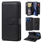 For Xiaomi 17T Leather Case with 10 Card Holder Phone Cover Stand