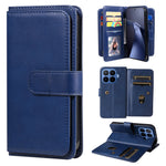 For Xiaomi 17T Leather Case with 10 Card Holder Phone Cover Stand