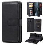 For Xiaomi 17T Pro Leather Case with 10 Card Holder Phone Cover Stand