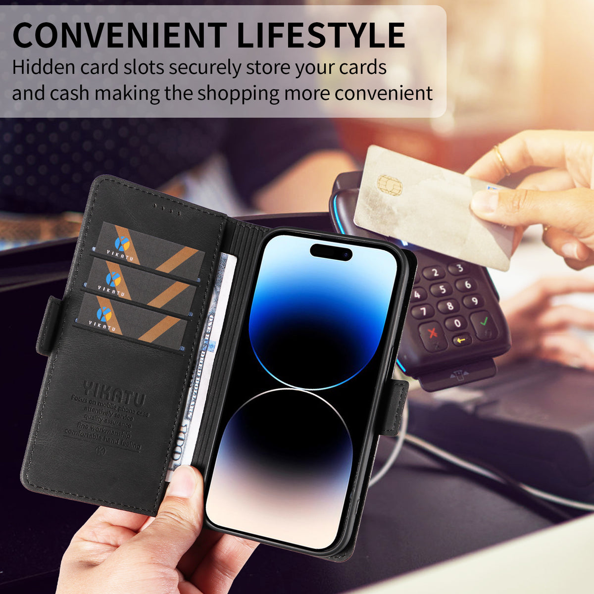 YIKATU for Motorola Edge 70 Pro 5G Leather Case  YK-005 Skin-touch Feeling Wallet Phone Cover
