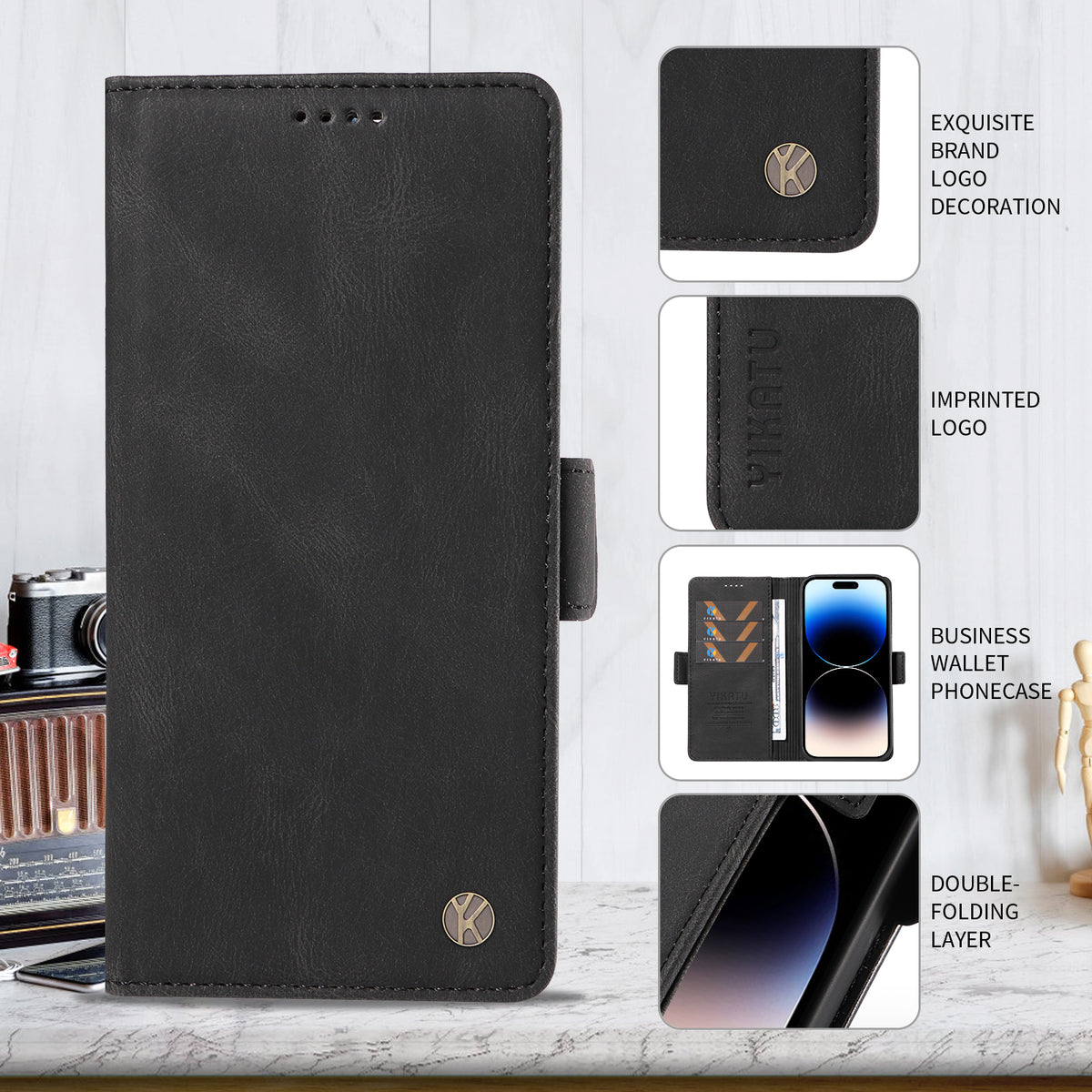 YIKATU for Motorola Edge 70 Pro 5G Leather Case  YK-005 Skin-touch Feeling Wallet Phone Cover