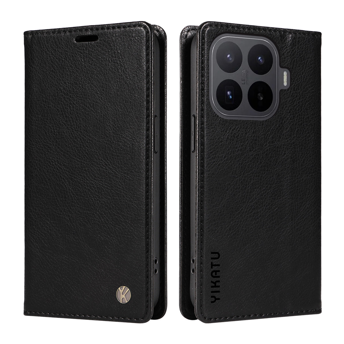 YIKATU for Xiaomi 17T Pro Wallet Case  YK-006 Magnetic Closure Leather Phone Cover Litchi Texture