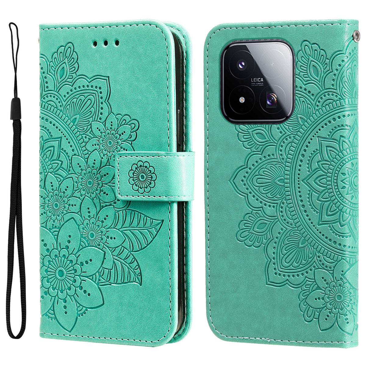 For Xiaomi 17 Max Case Floral Pattern PU Leather Wallet Stand Phone Cover